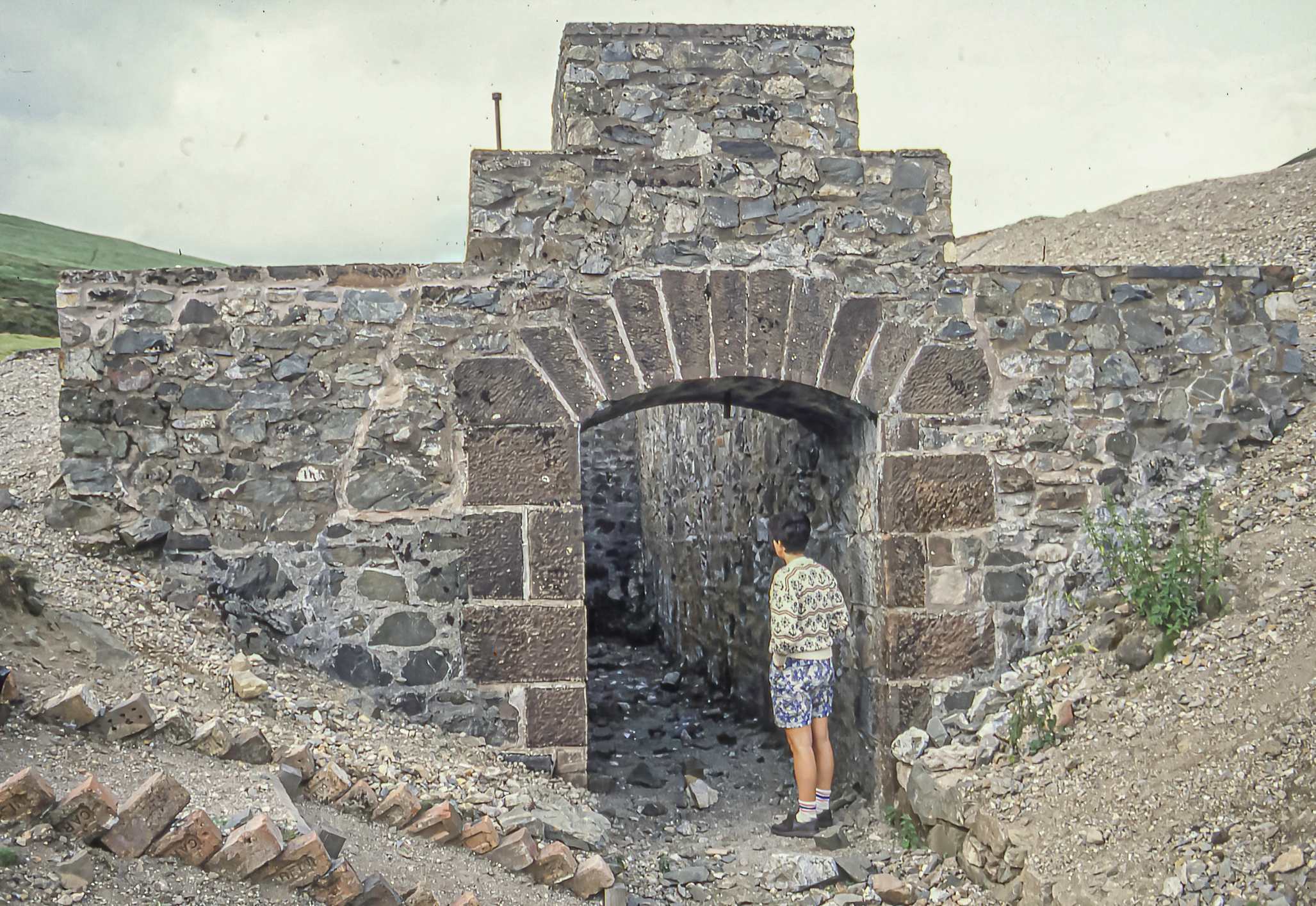 Scotland Bay Mine wheel pit Wanlockhead Aug 1989